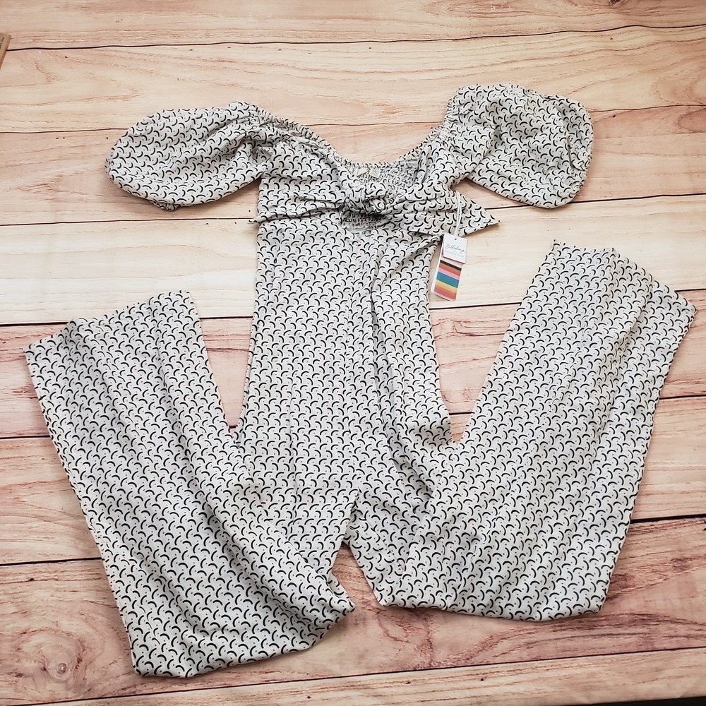 NEW Billabong x Sincerley Jules Jumpsuit Womens XS Beige Surfing Linen Ladies